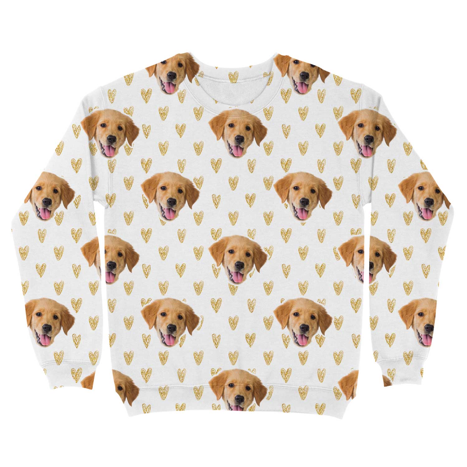 Gold Hearts Personalized Sweatshirt