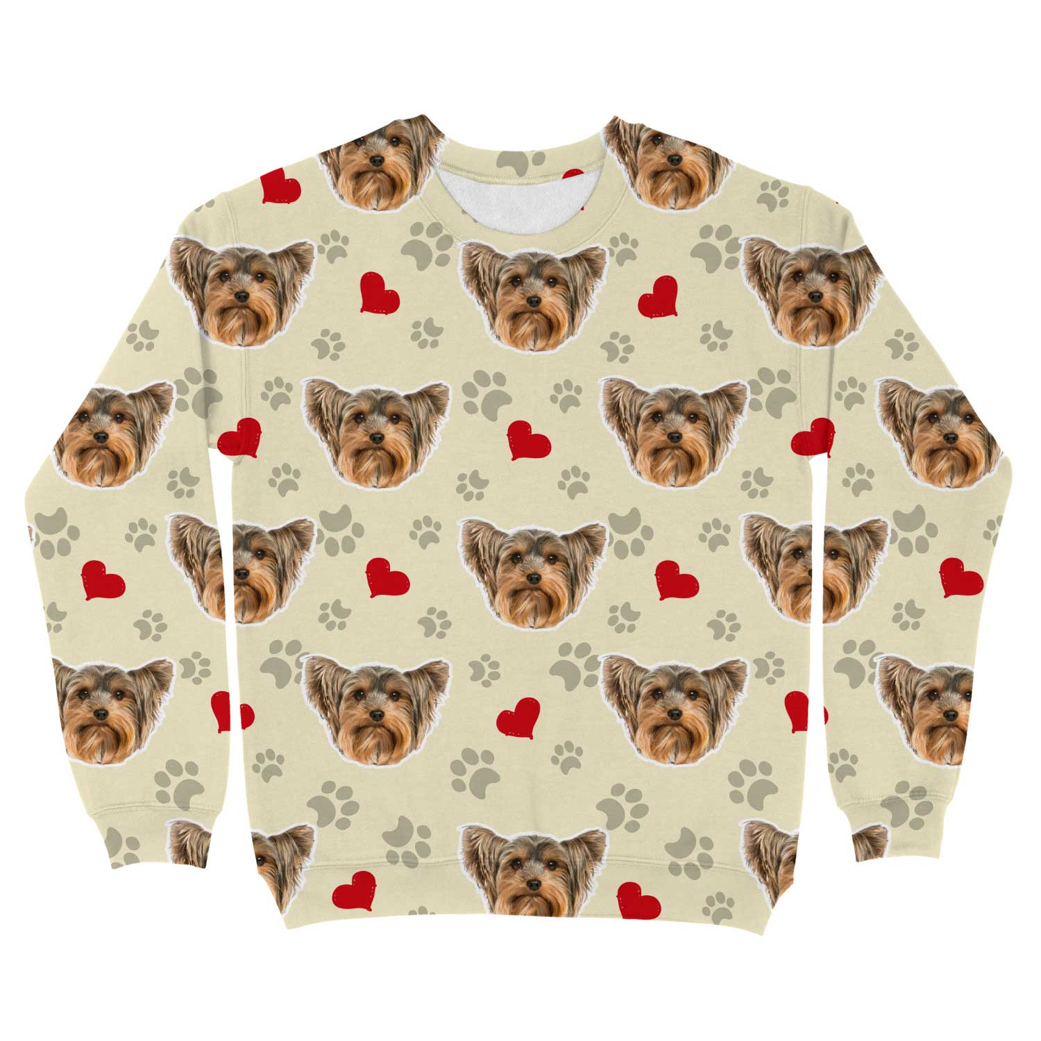 Paws & Red Hearts Personalized Sweatshirt