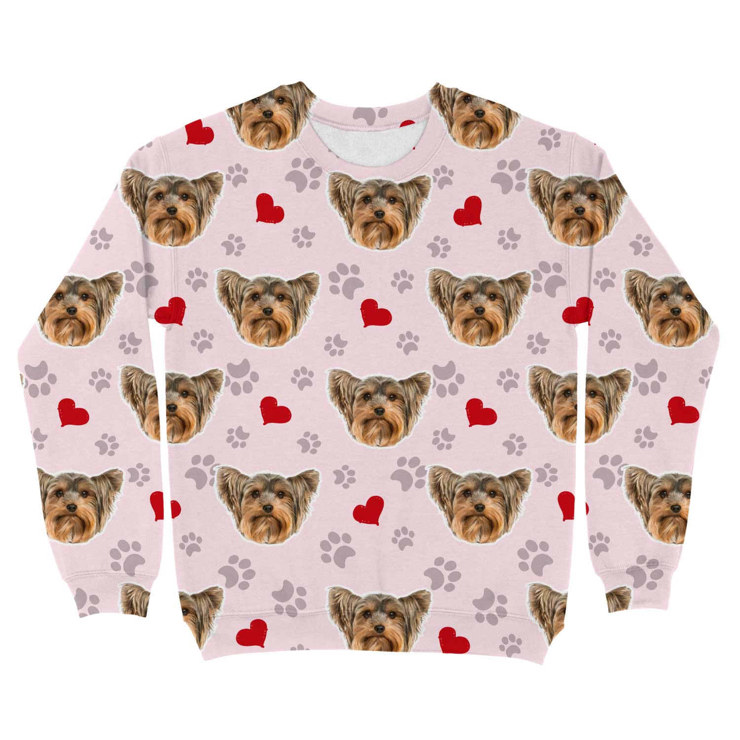 Paws & Red Hearts Personalized Sweatshirt