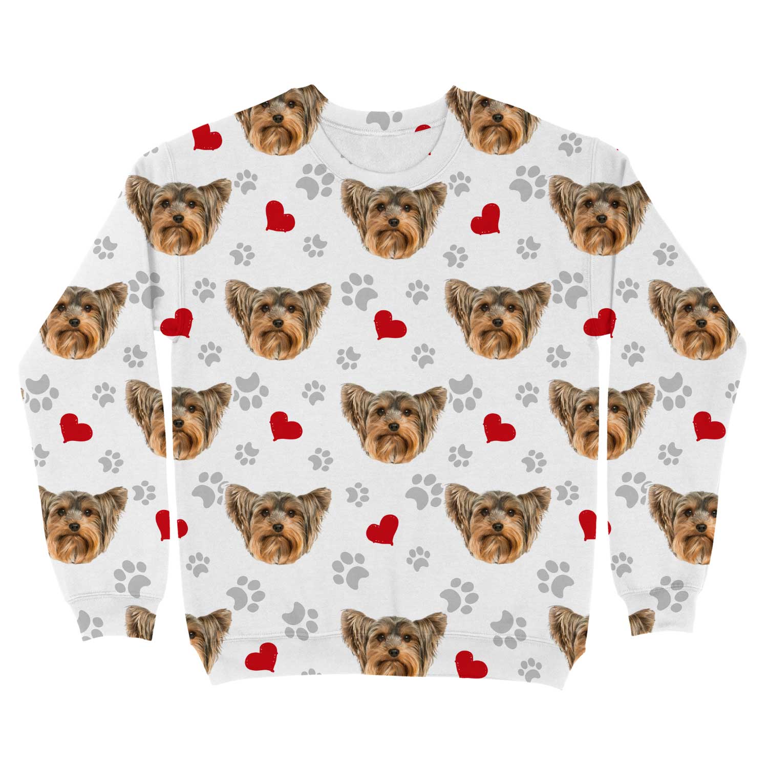 Paws & Red Hearts Personalized Sweatshirt