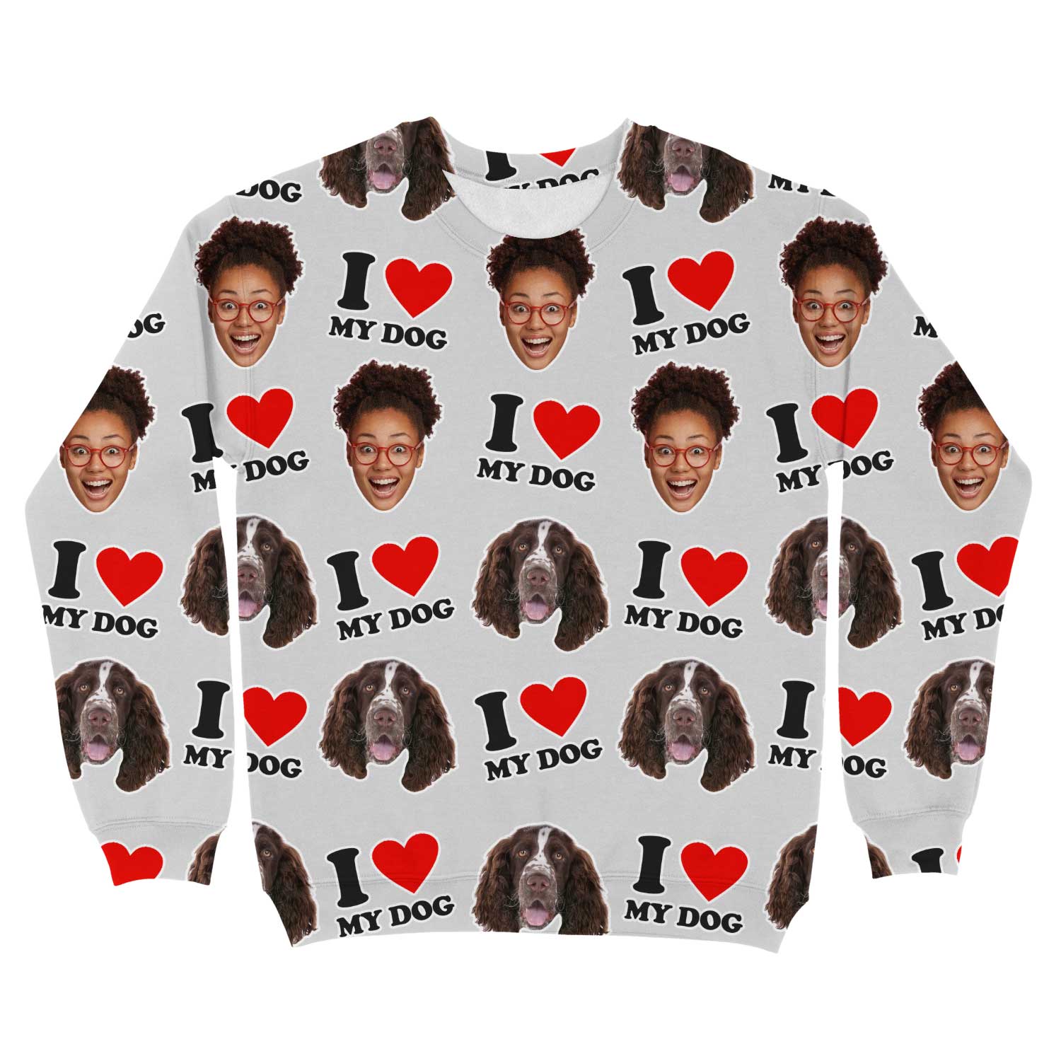 I Heart My Dog Personalized Sweatshirt