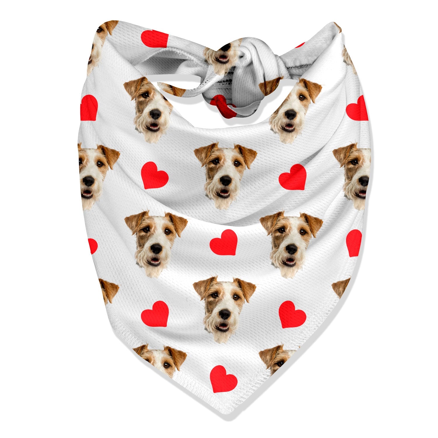 Hearts Personalized Dog Bandana