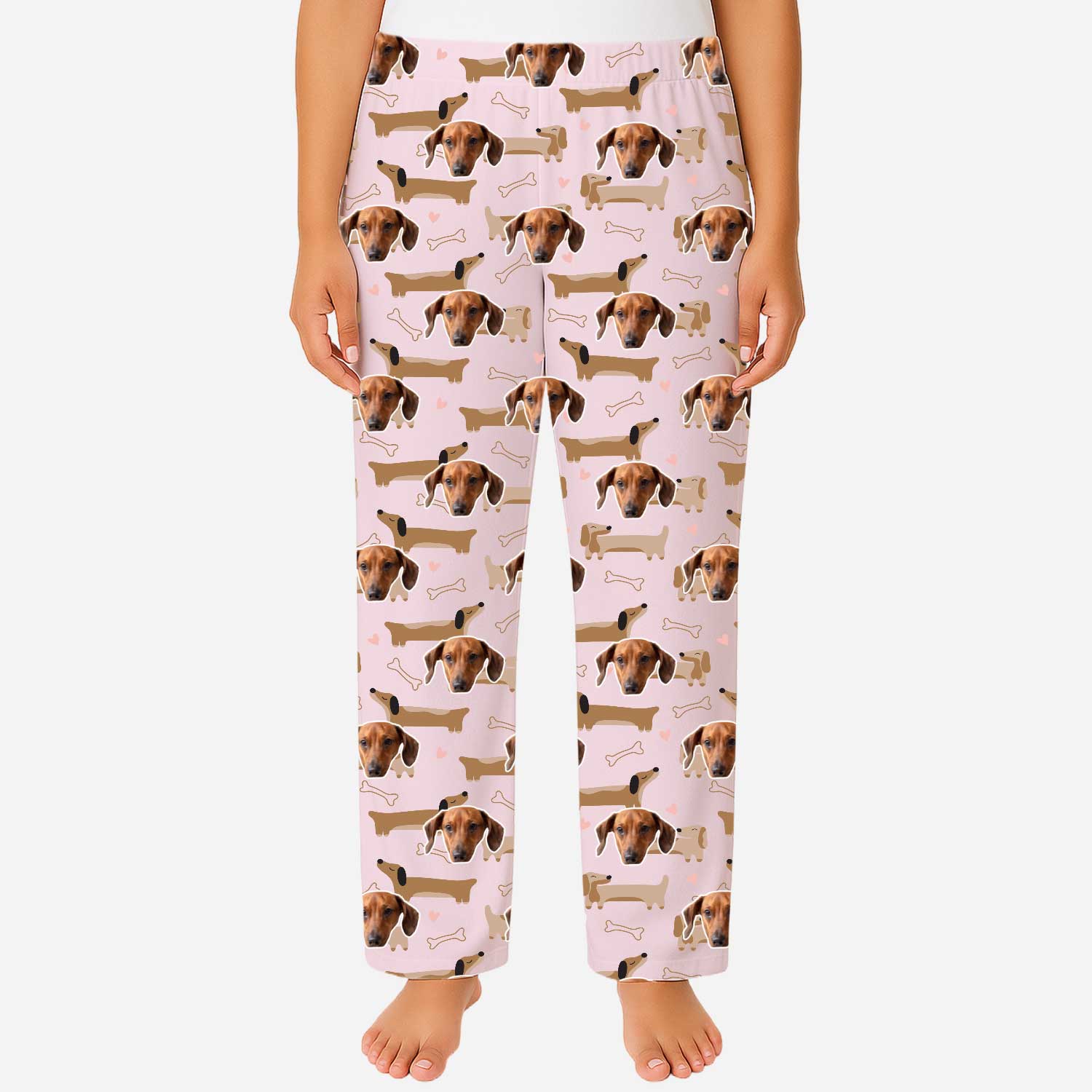 Dachshund Dog Pattern Women's Personalized PJ Pants