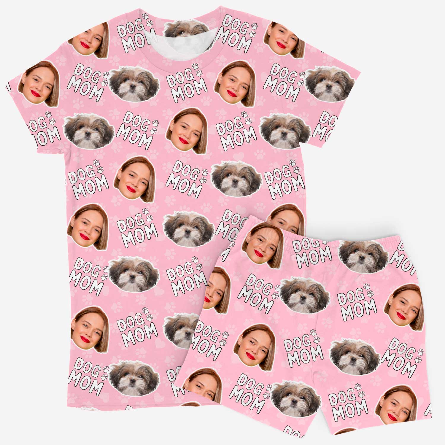 Women's Dog Mom Personalized PJs - Shorts Set