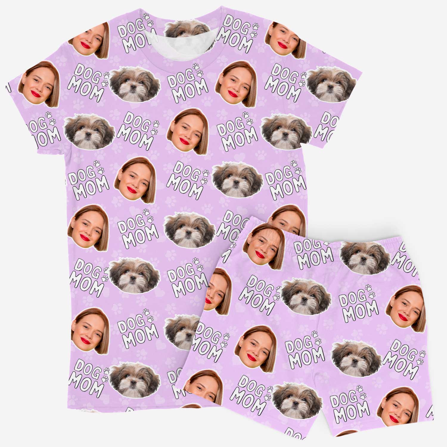 Women's Dog Mom Personalized PJs - Shorts Set
