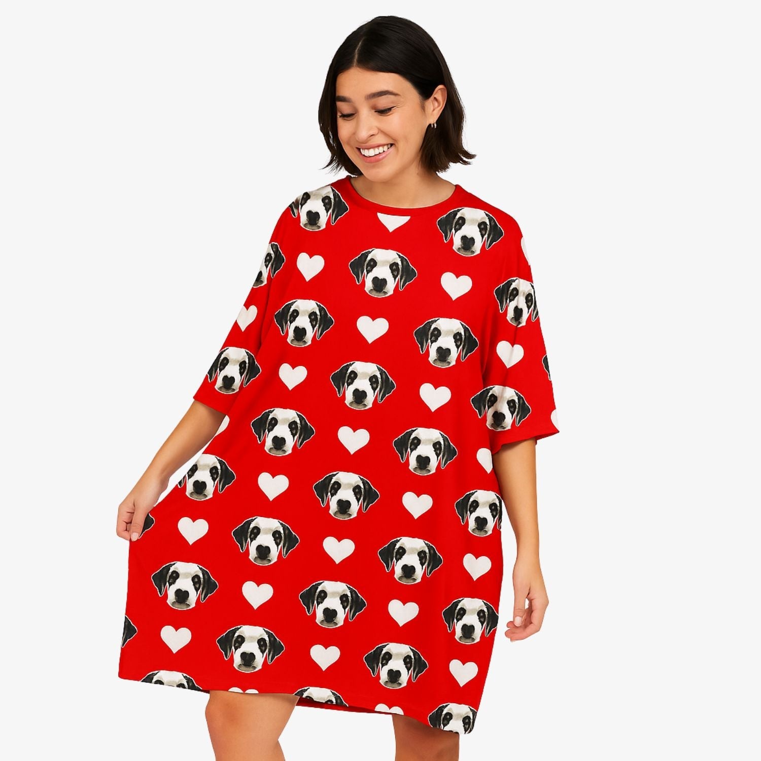 White Hearts Custom Sleep Tee