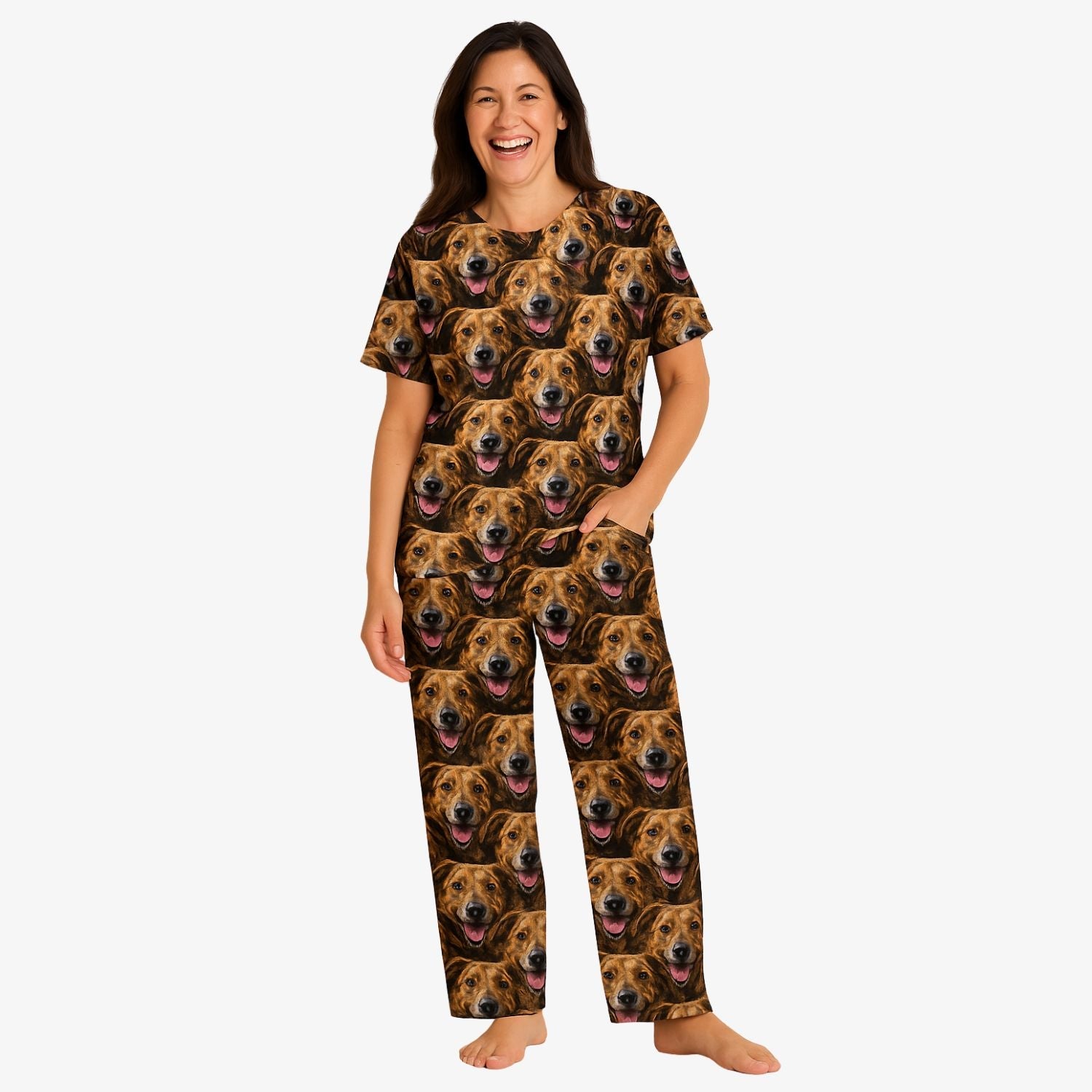 Women's Dog Mash Pajamas - Pant Set