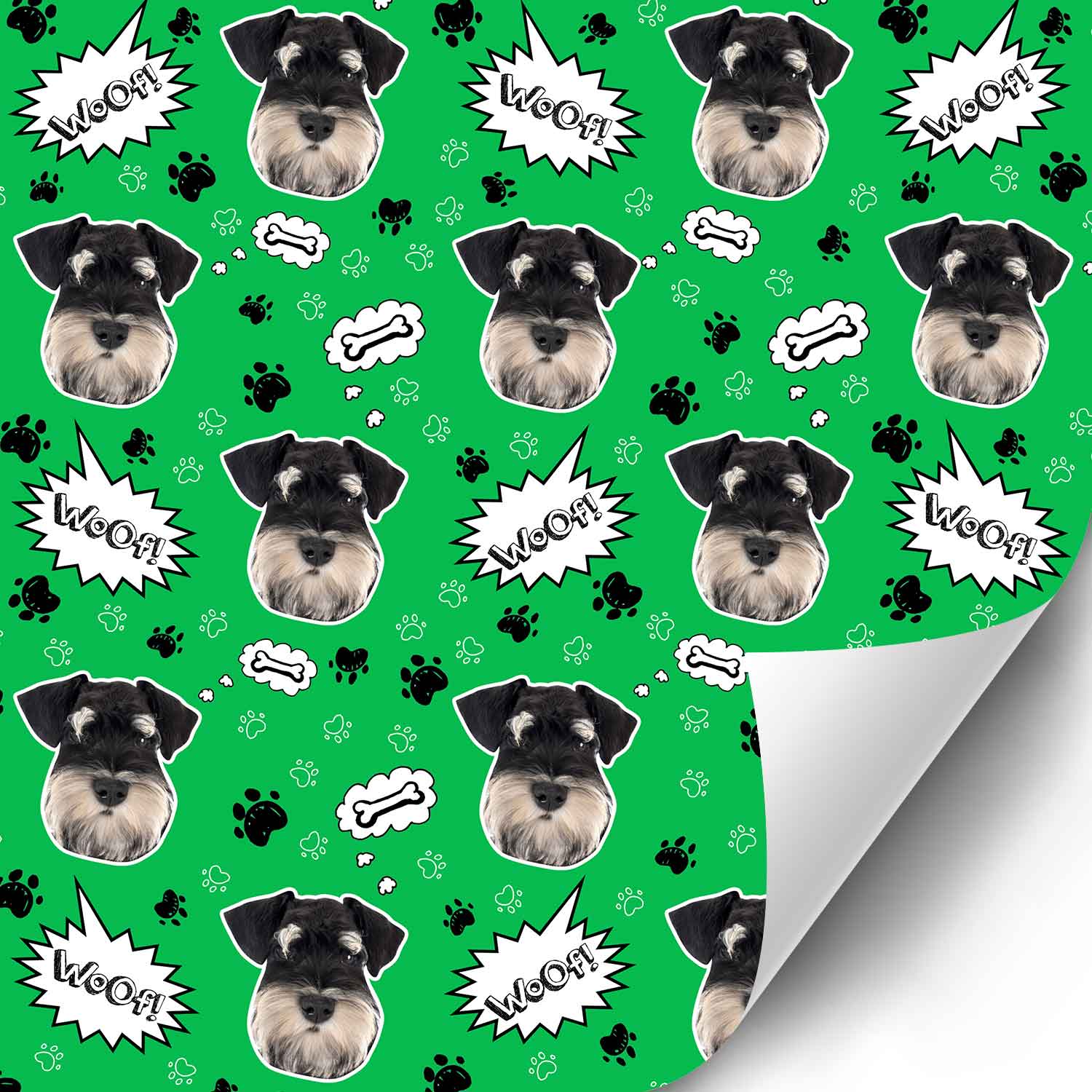 Woof Personalized Dog Wrapping Paper