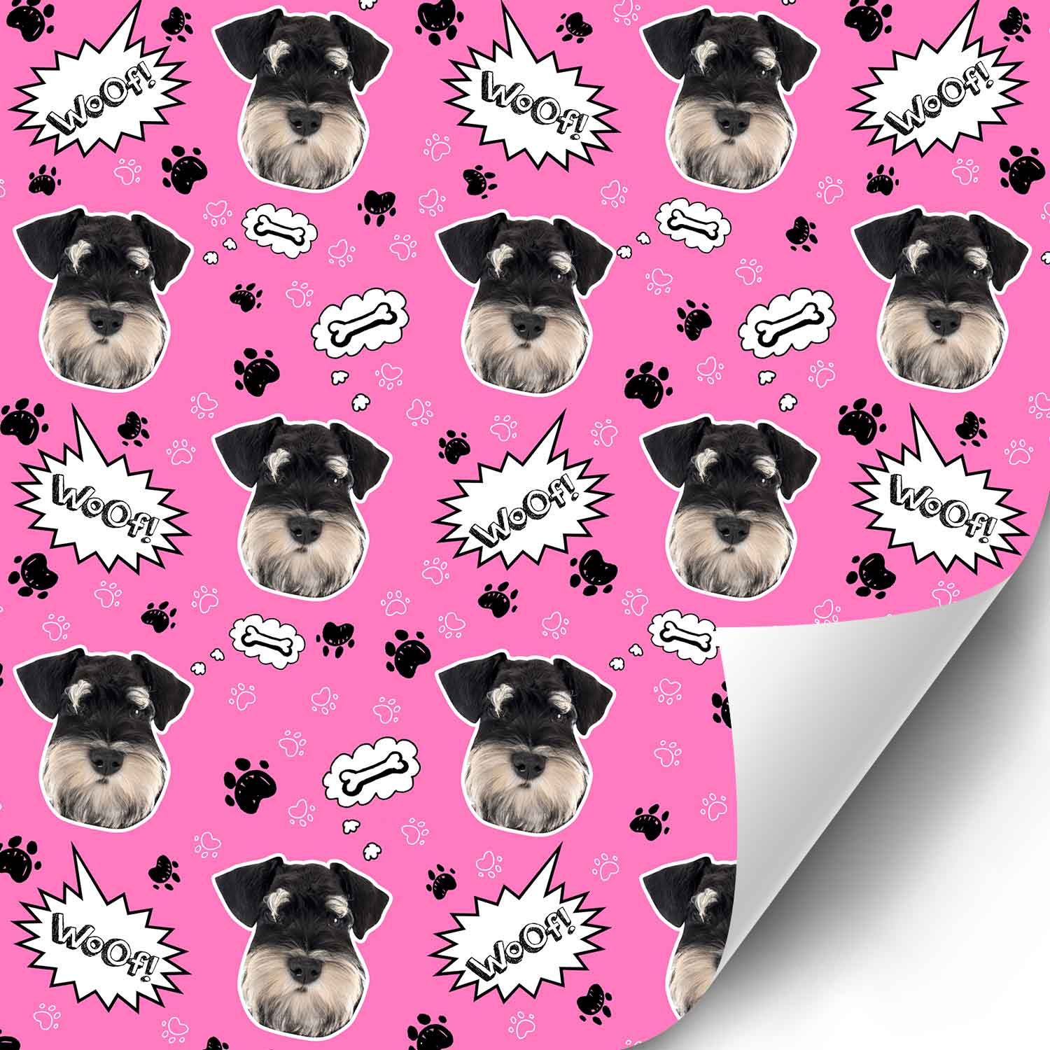 Woof Personalized Dog Wrapping Paper
