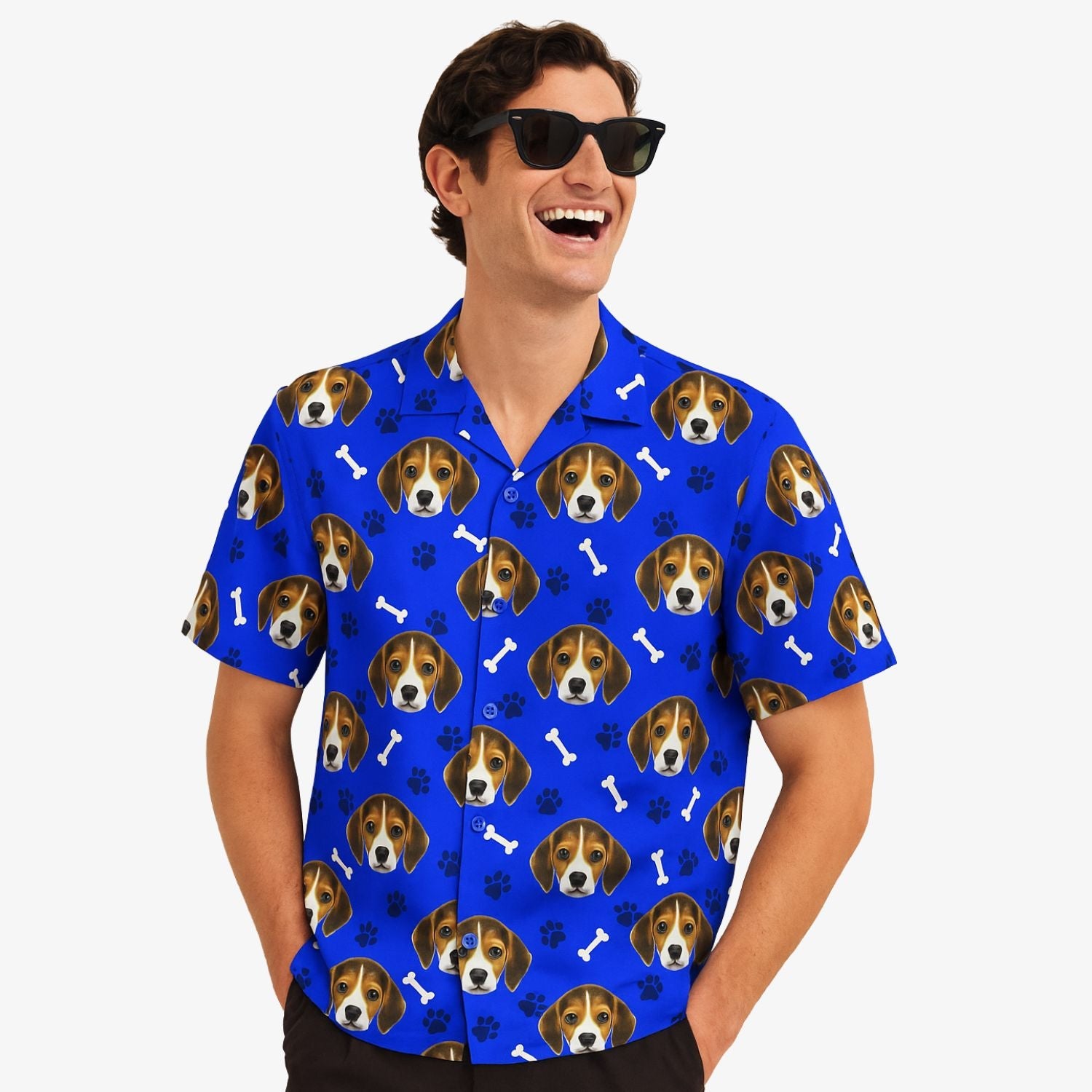 Your Dog Bones Print Custom Hawaiian Shirt