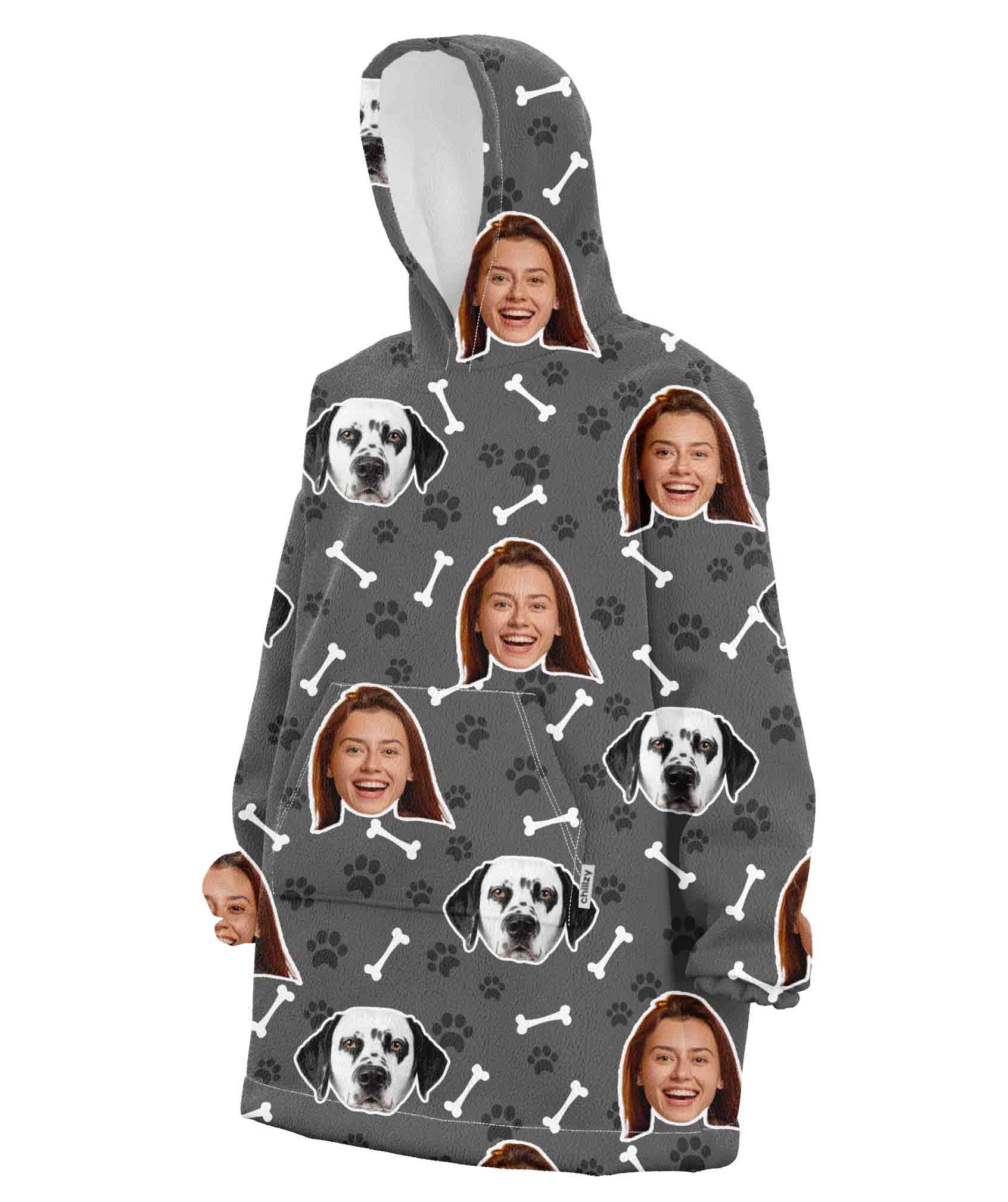 Dog & Owner Personalized Hoodie Blanket