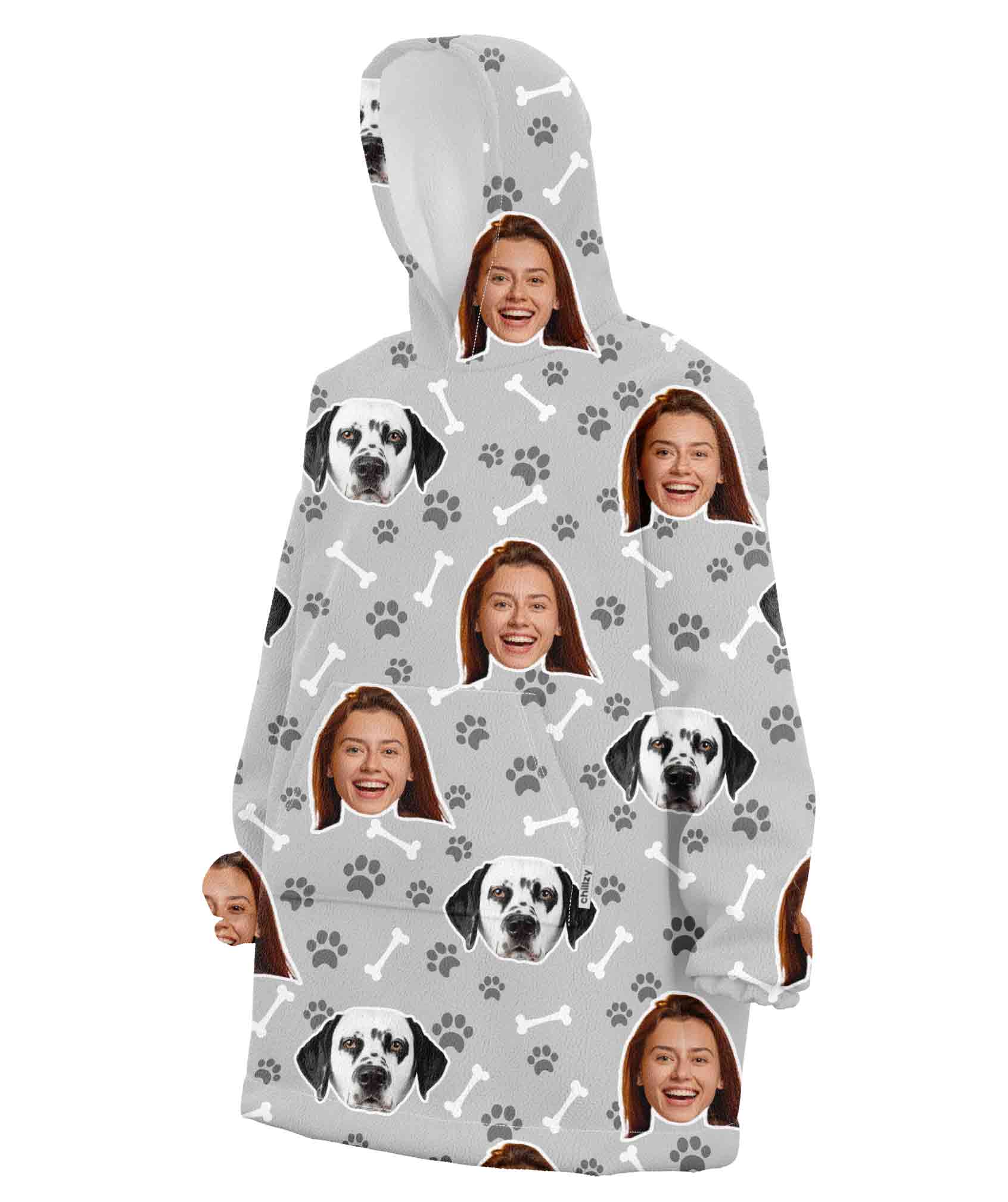Dog & Owner Personalized Hoodie Blanket