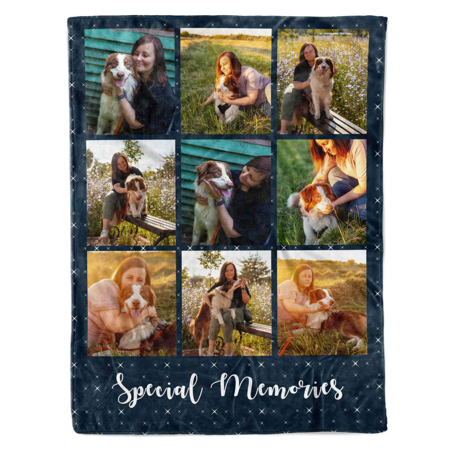 Special Memories Photo Collage Personalized Dog Blanket