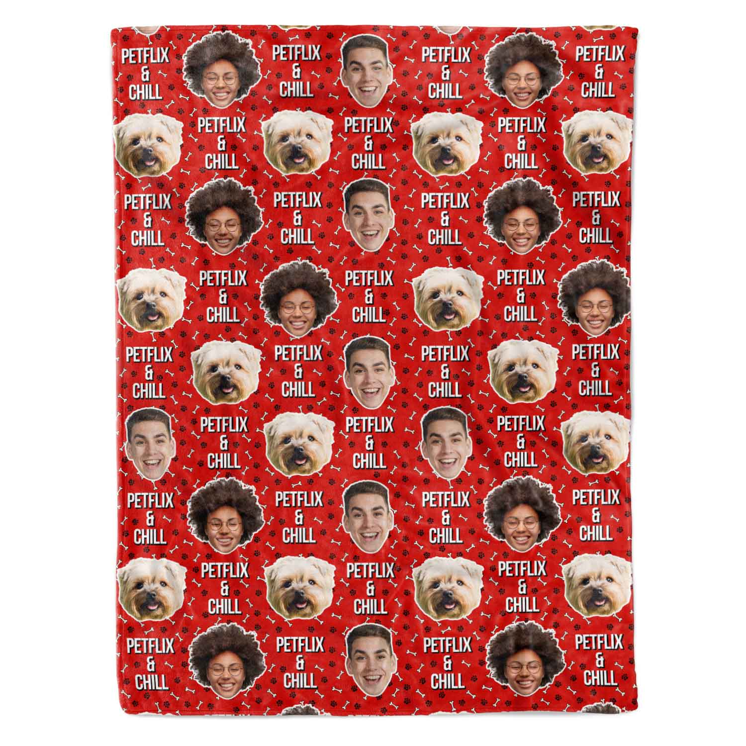 Netflix & Chill Personalized Dog Blanket