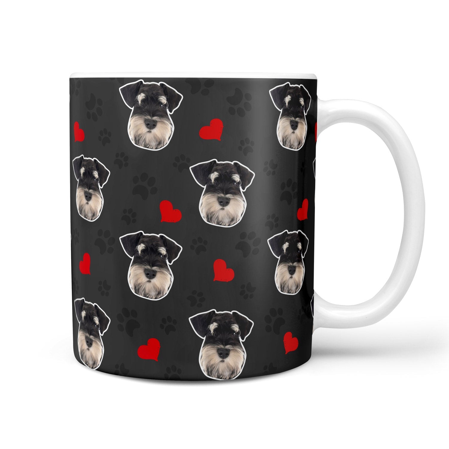Paws and Hearts Personalized Dog Mug