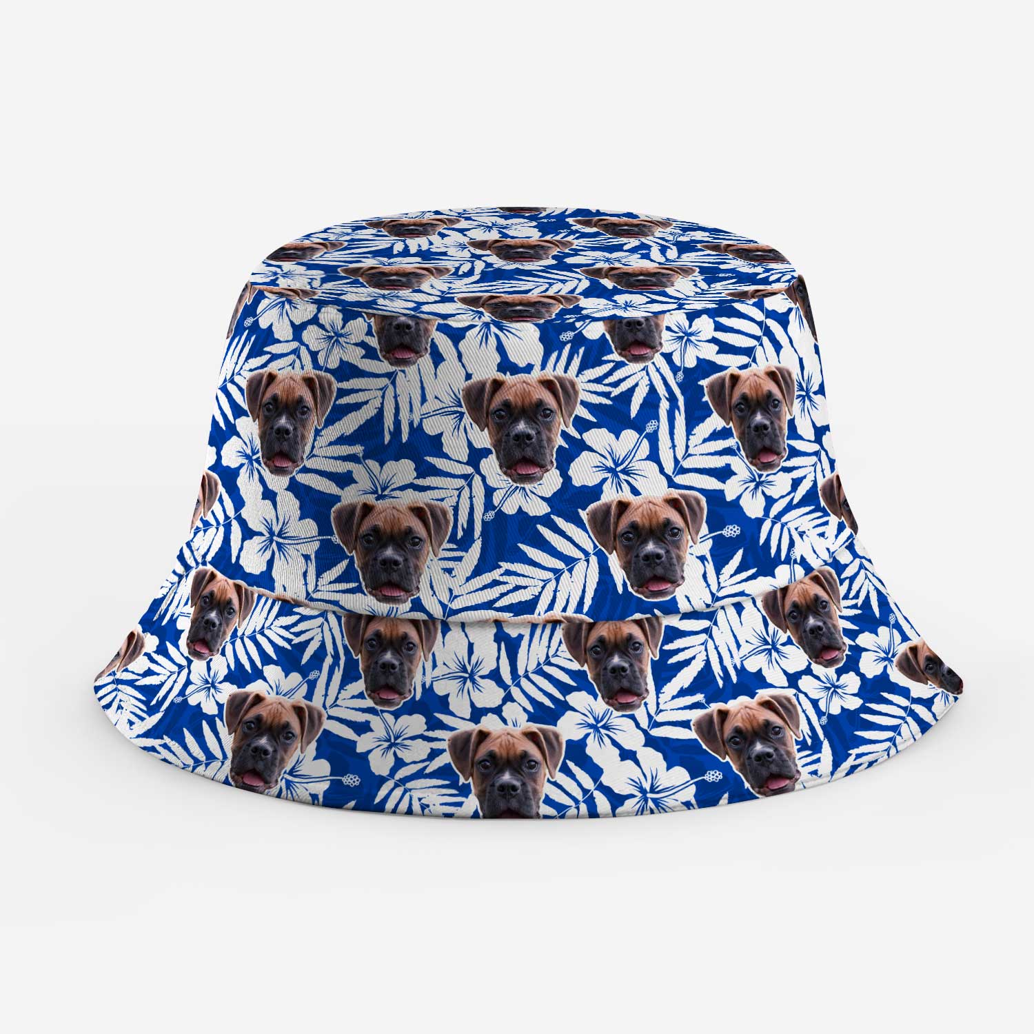 Hawaiian Blue Dog Faces Custom Bucket Hat