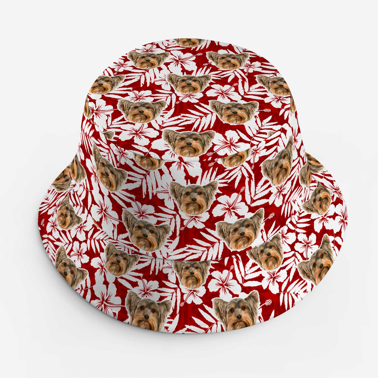 Hawaiian Red Dog Faces Custom Bucket Hat