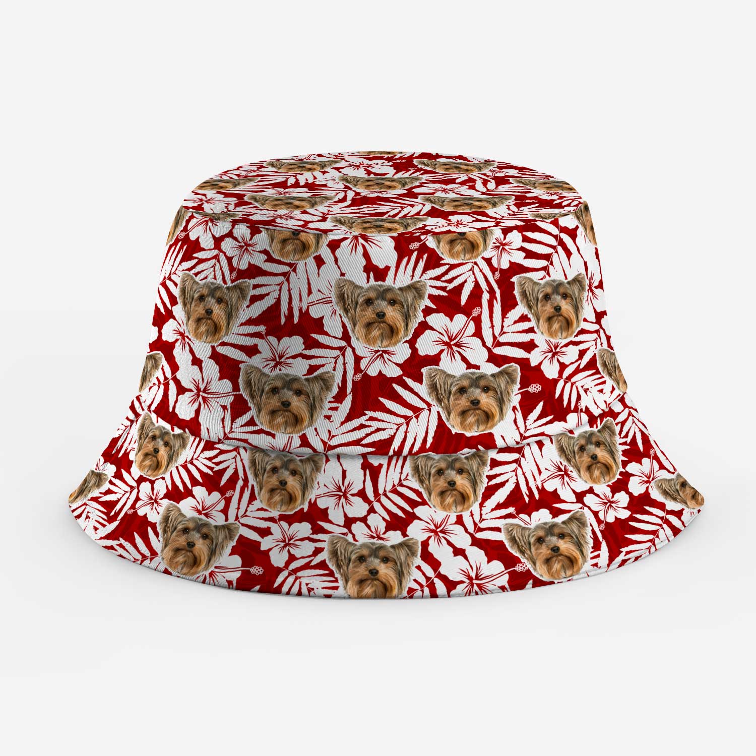 Hawaiian Red Dog Faces Custom Bucket Hat