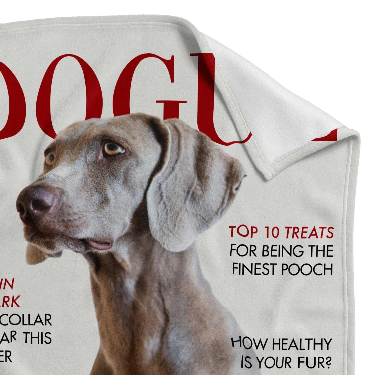 Dogue Fashion Magazine Cover Personalized Dog Blanket