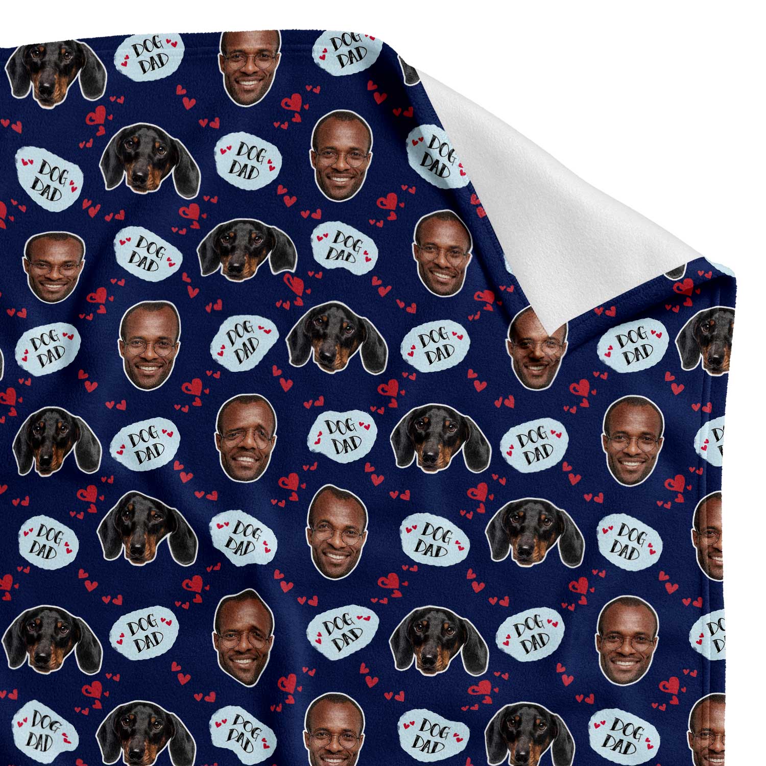 dog dad personalized blanket