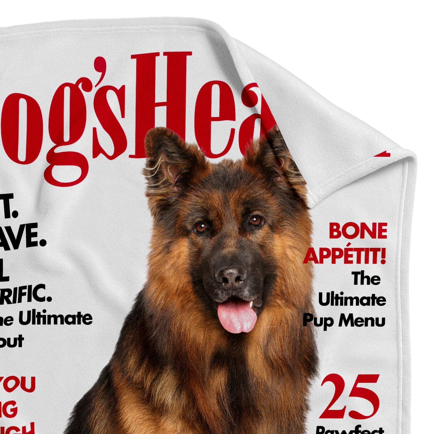 Dogs Health Fashion Magazine Cover Personalized Dog Blanket