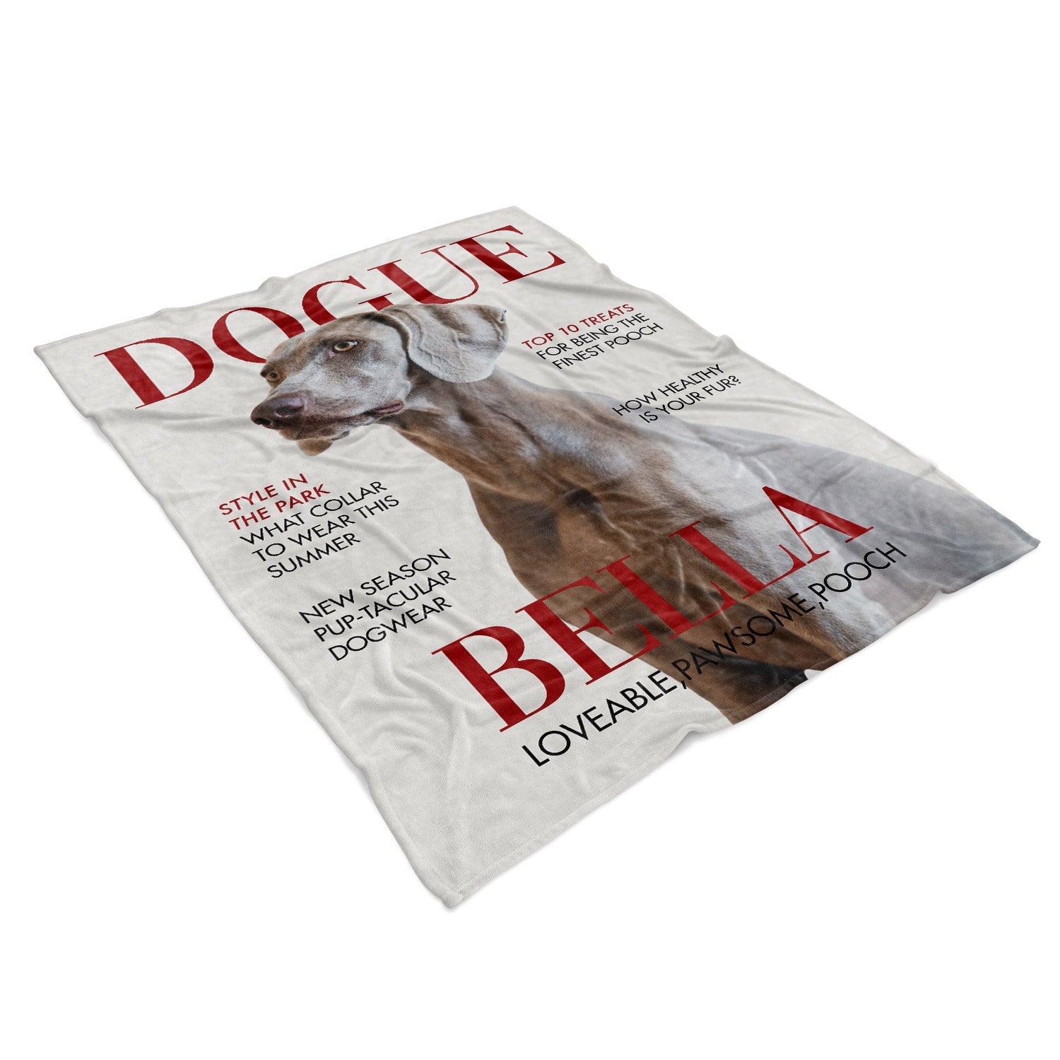 Dogue Fashion Magazine Cover Personalized Dog Blanket