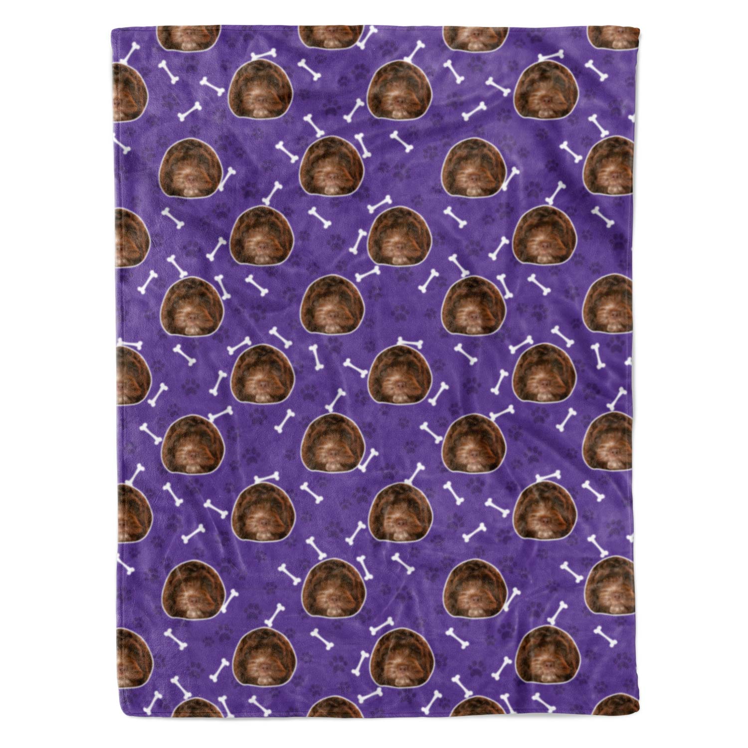 purple personalized dog blanket