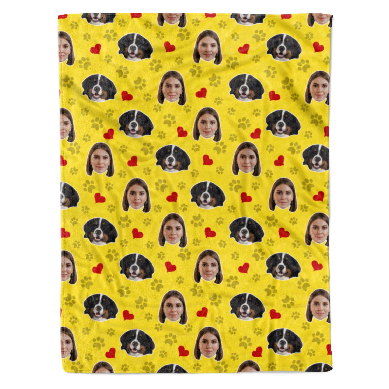 Paws and Hearts Personalized Blanket