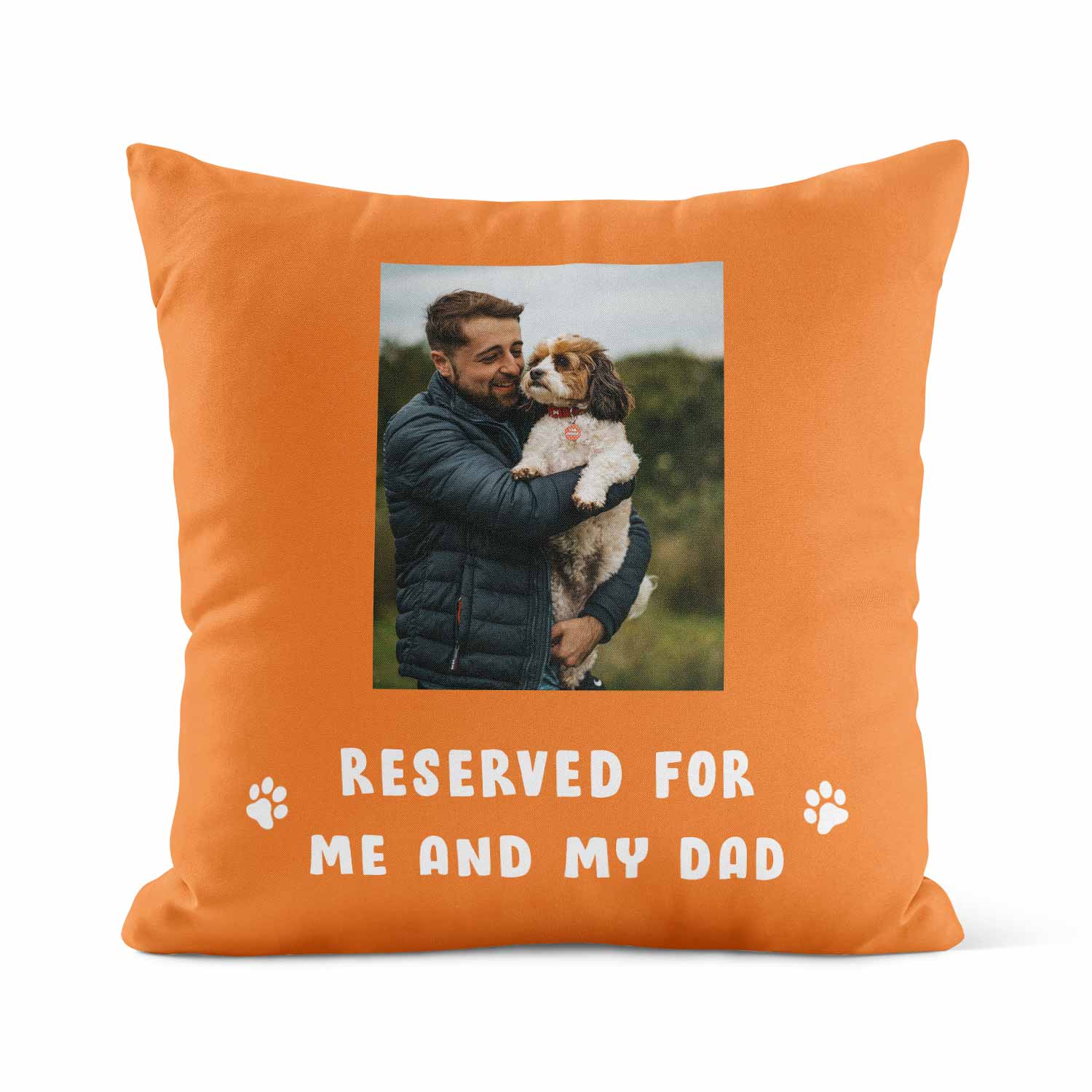 Reserved For Me & My Dad Custom Dog Photo Cushion