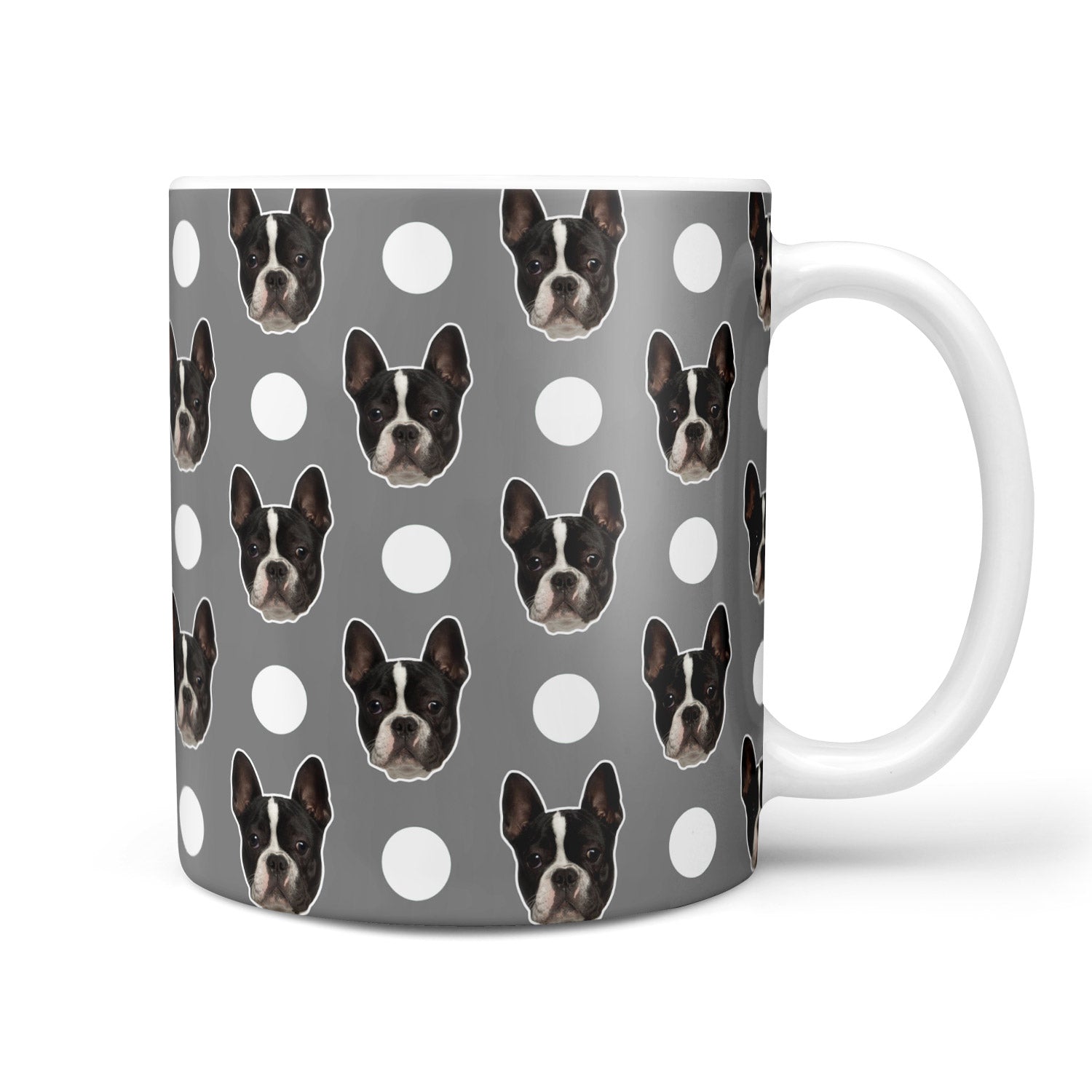 Polka Dot Pattern Personalized Dog Mug