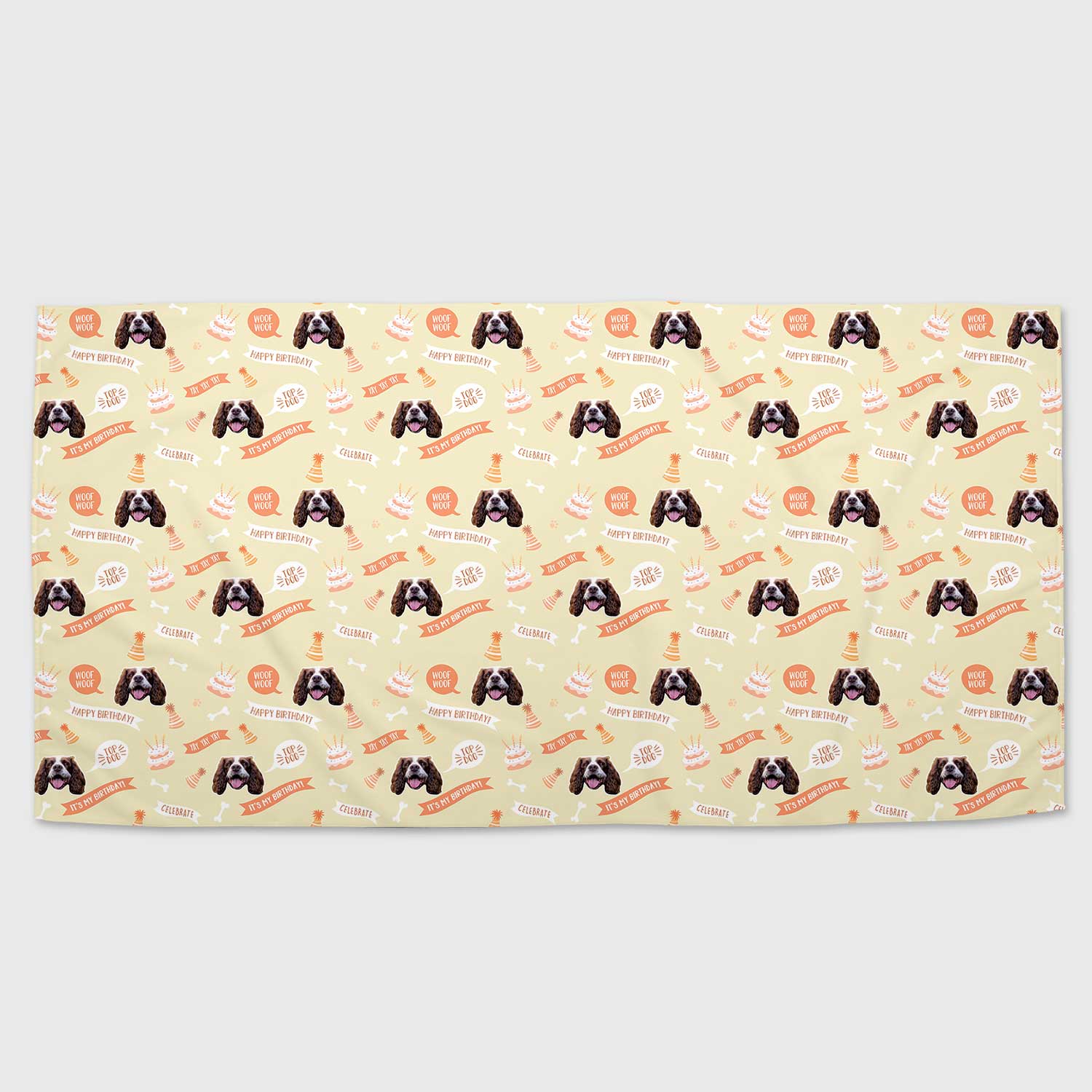 Happy Birthday Dog Towel