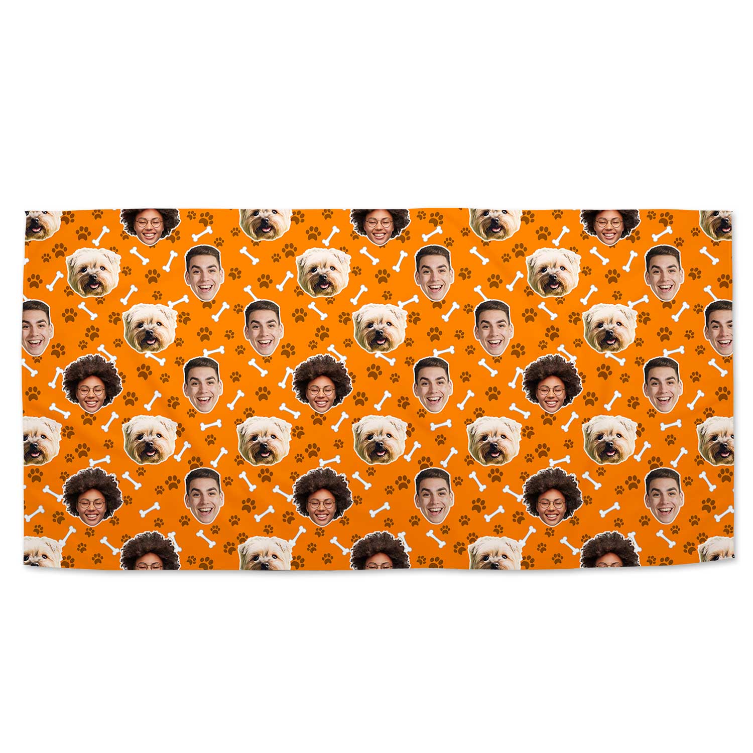 Dogzy Bones Print Personalized Dog Towel