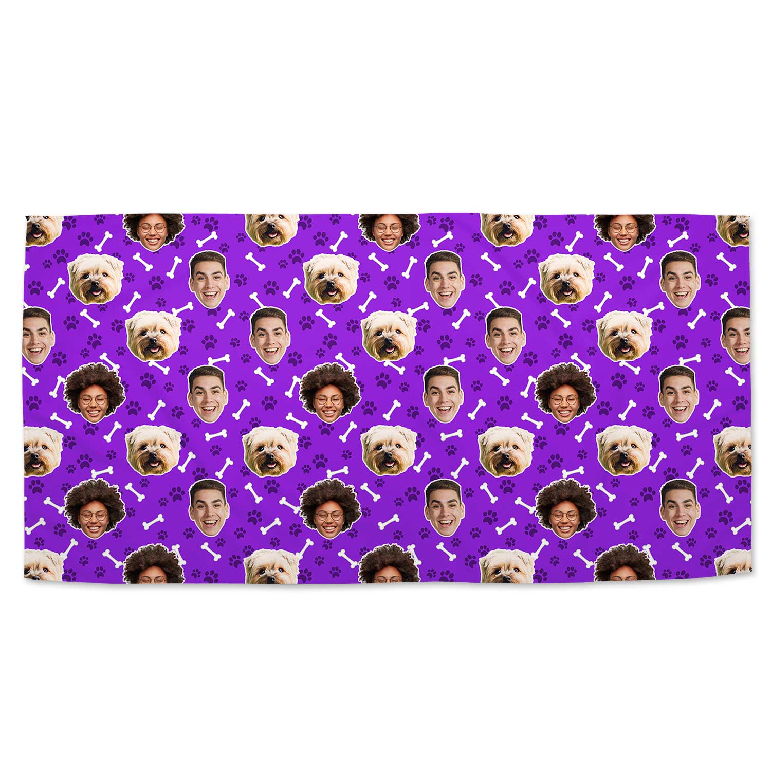 Dogzy Bones Print Personalized Dog Towel