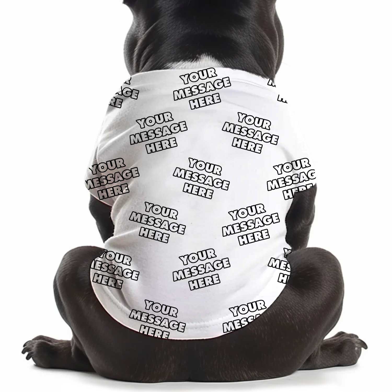 Your Message Personalized Dog T Shirt