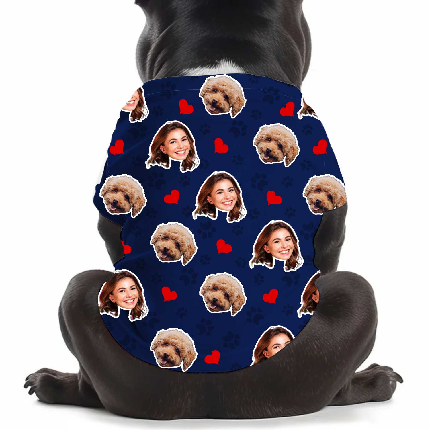 Paws and Hearts Personalized Dog T Shirt