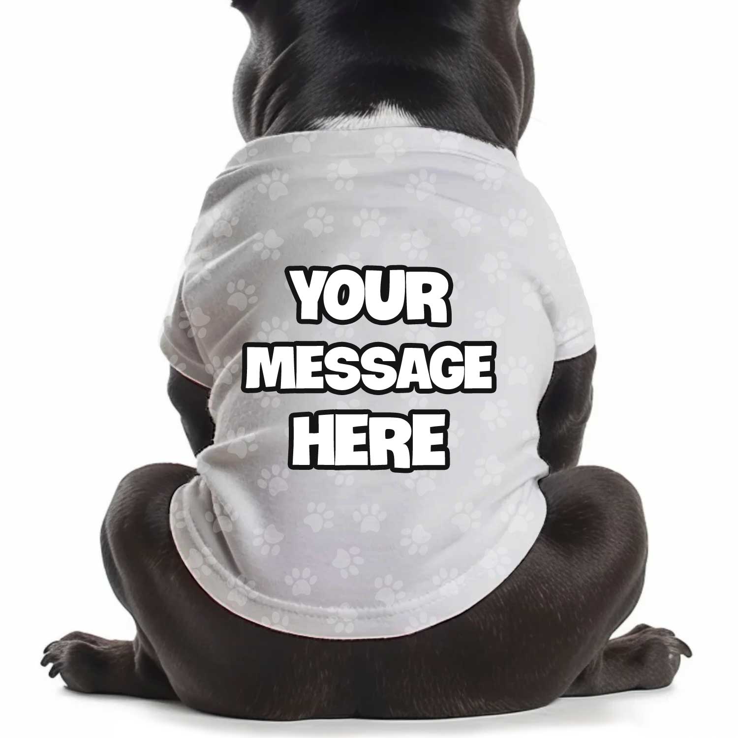 Custom Message Personalized Dog T Shirt