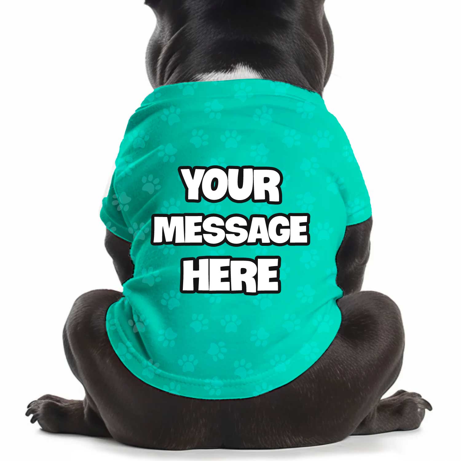 Custom Message Personalized Dog T Shirt