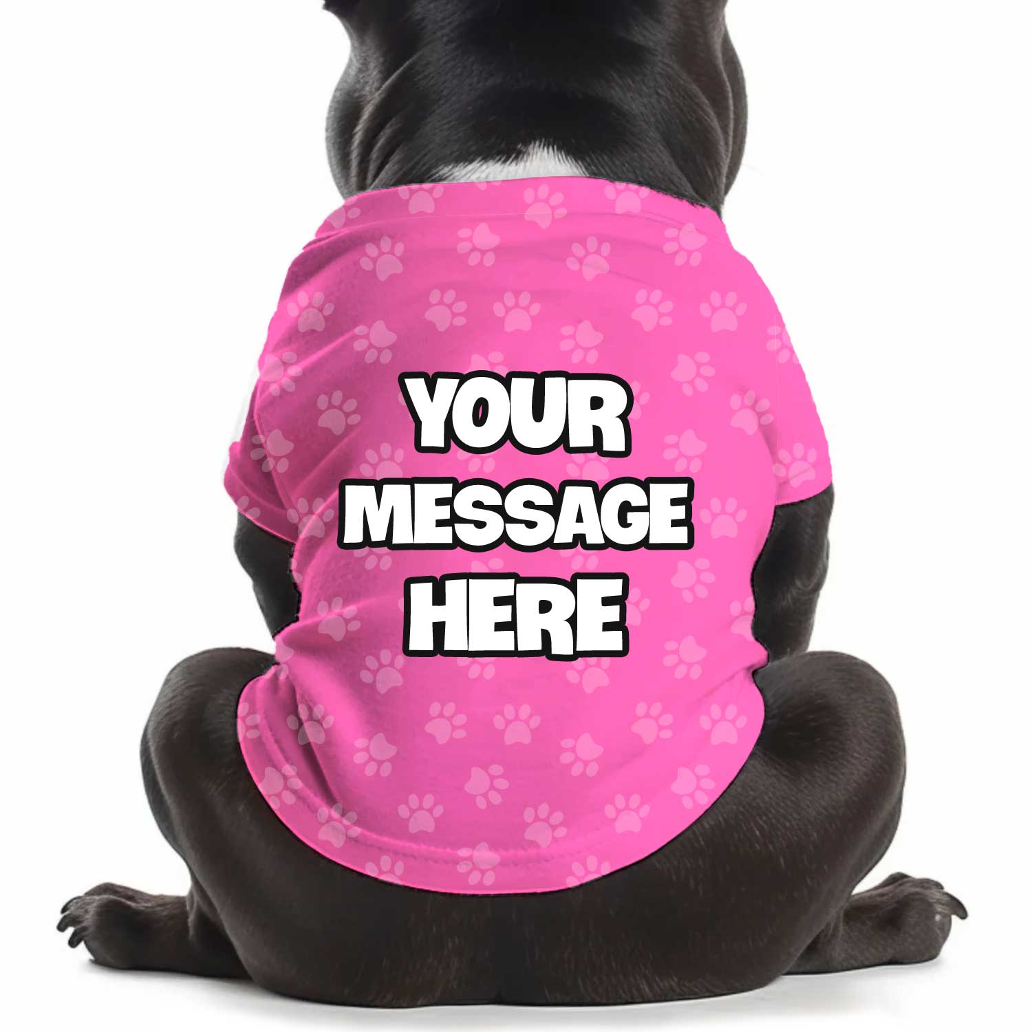 Custom Message Personalized Dog T Shirt