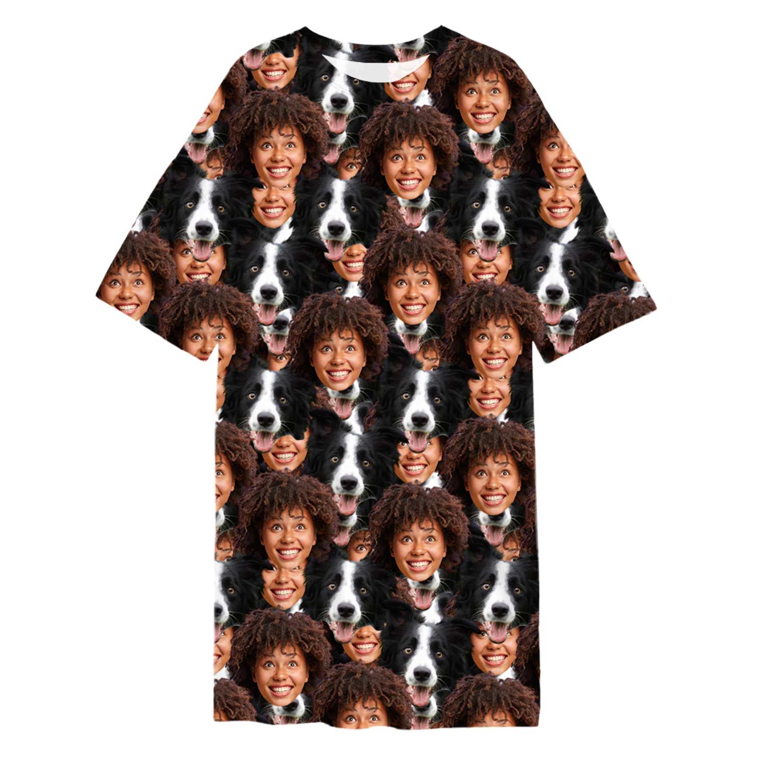 Dog Face Mash Custom Sleep Tee