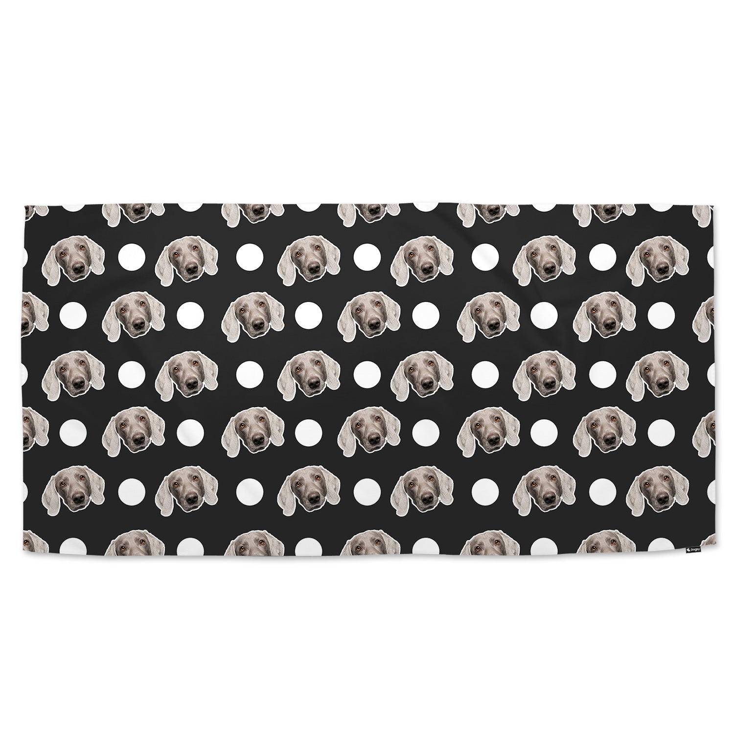 Polka Dot Personalized Dog Towel