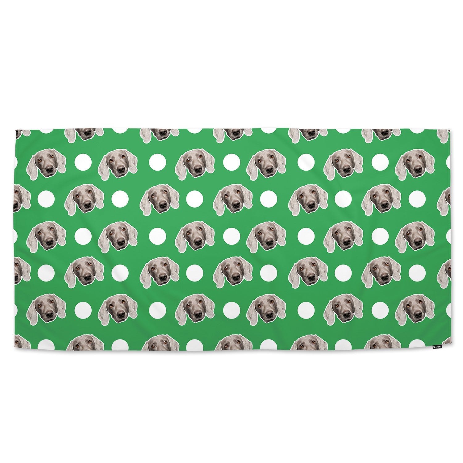 Polka Dot Personalized Dog Towel