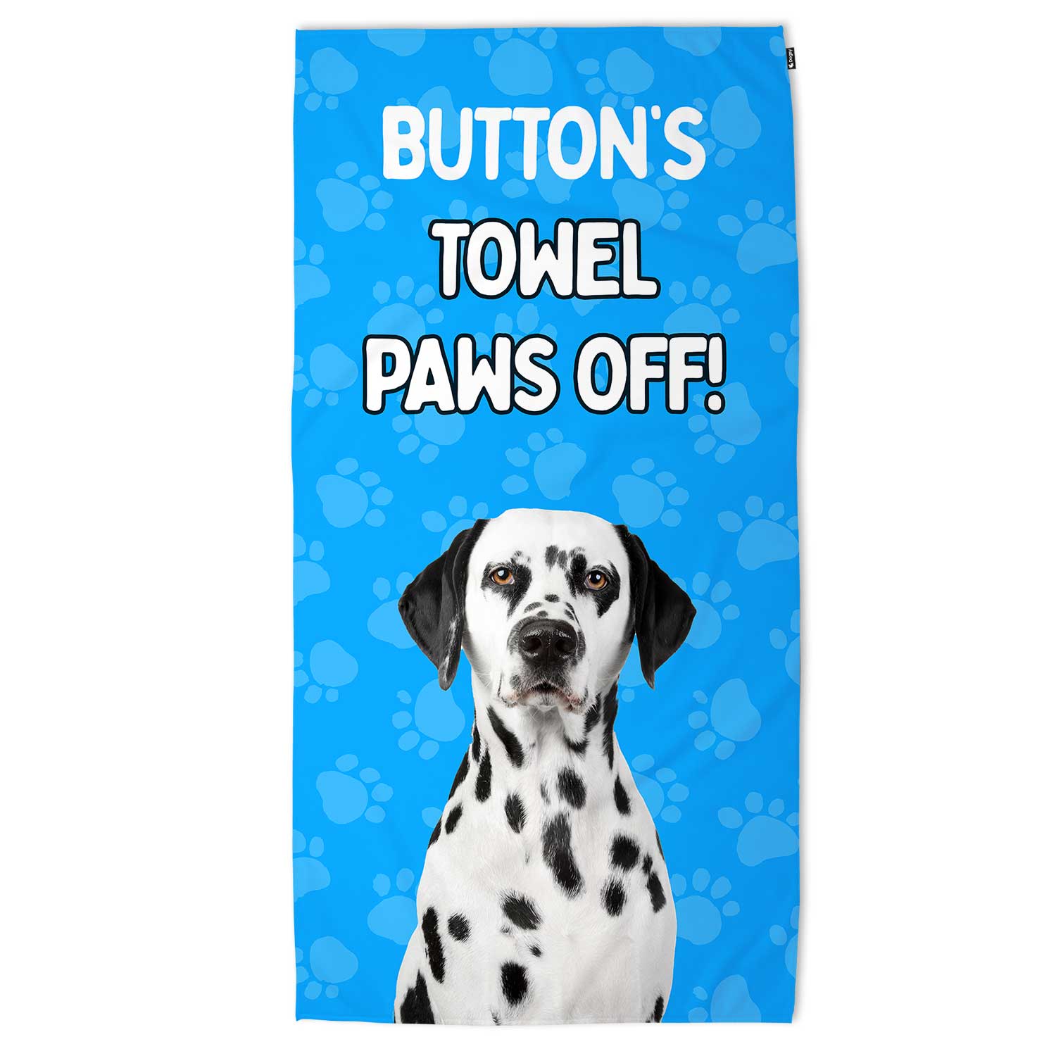 (Dog Name's) Towel Paws Off! Personalized Beach Towel