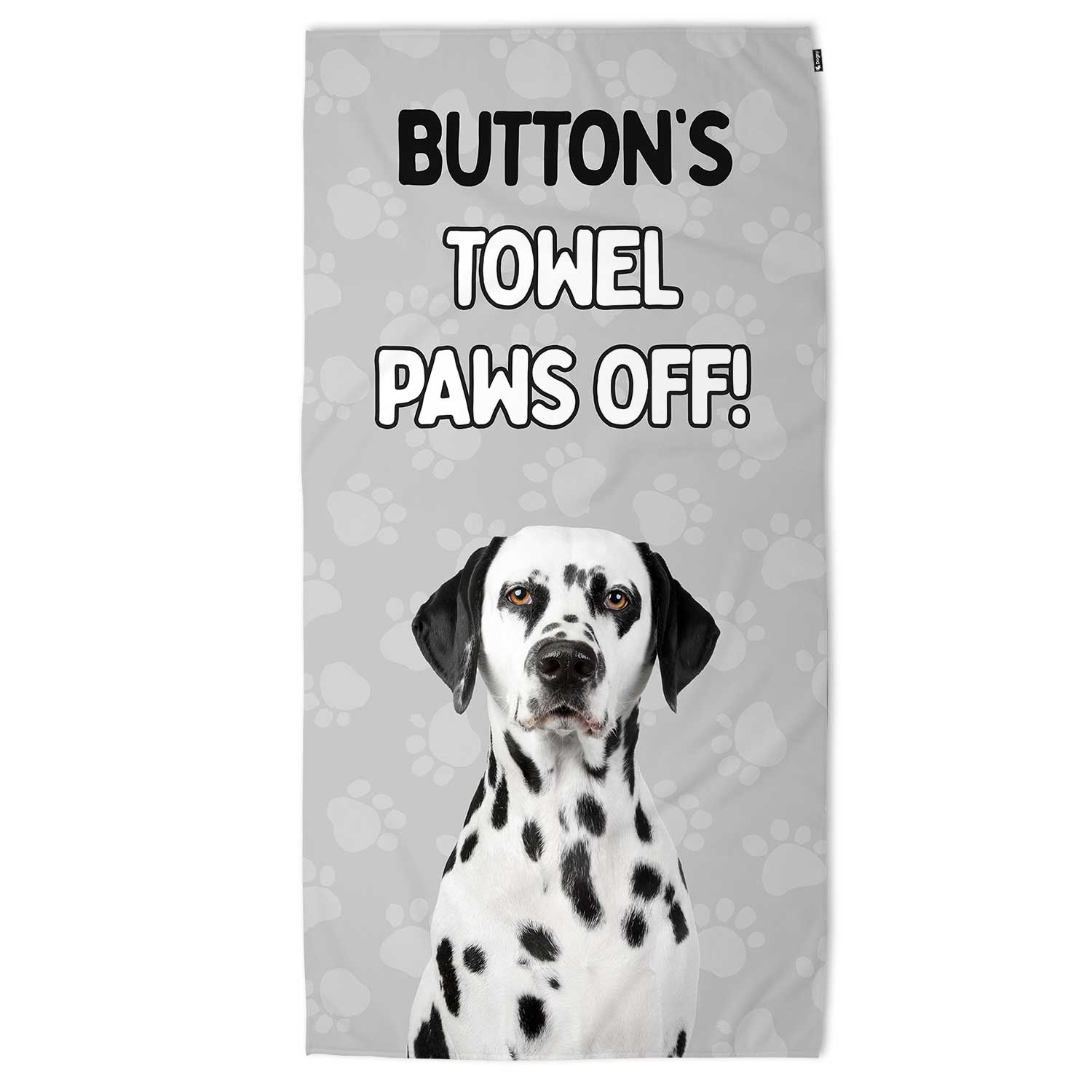 (Dog Name's) Towel Paws Off! Personalized Beach Towel