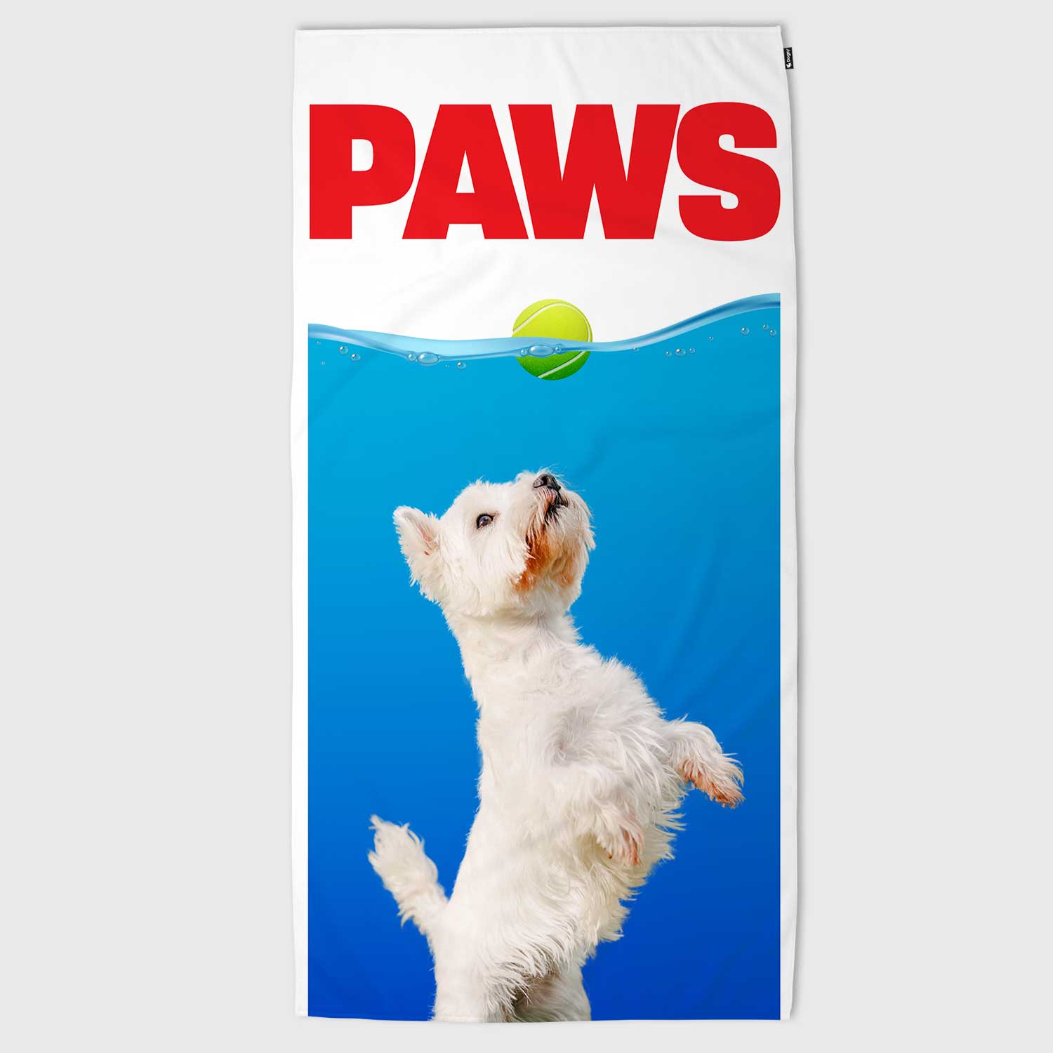 PAWS Dog Personalized Beach Towel