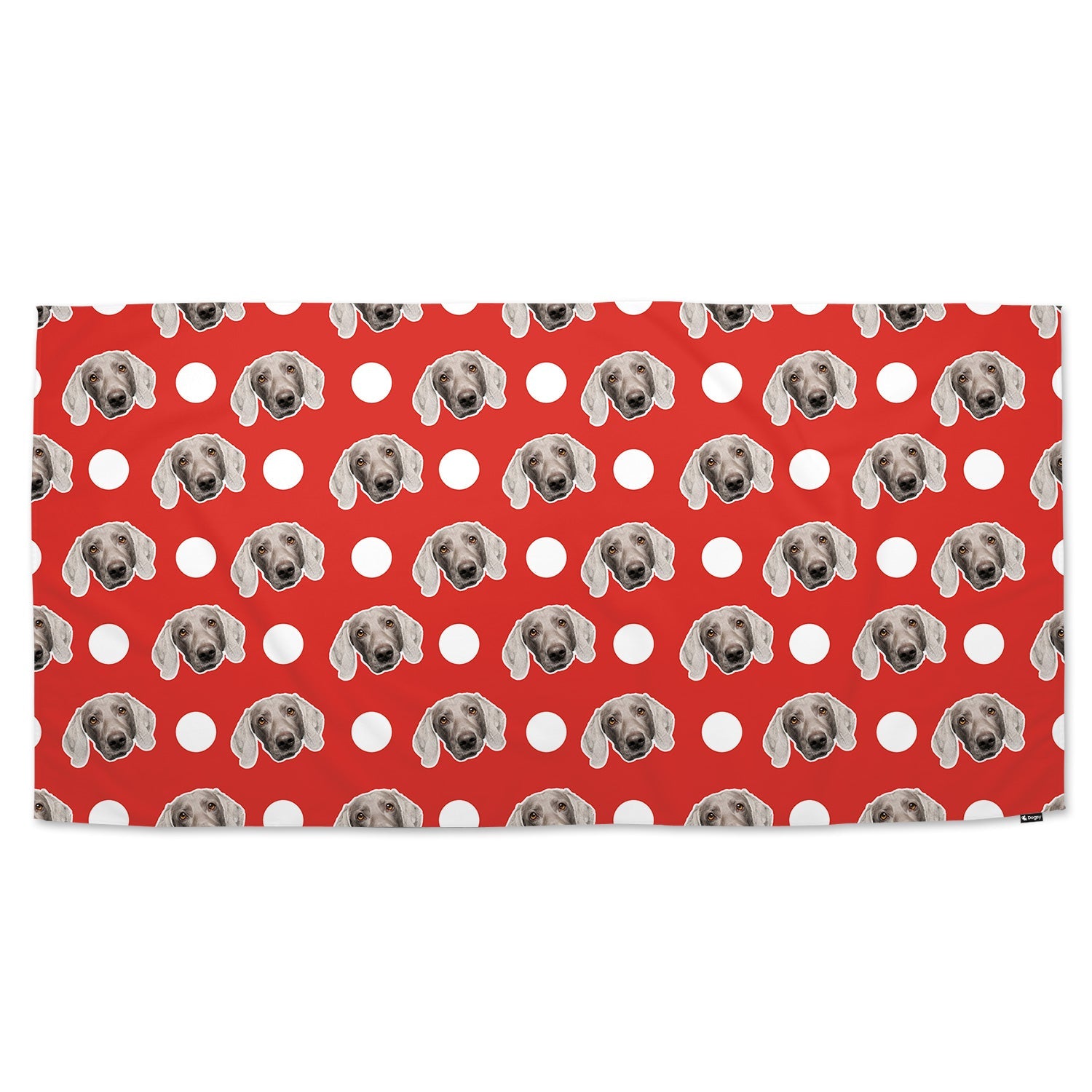 Polka Dot Personalized Dog Towel
