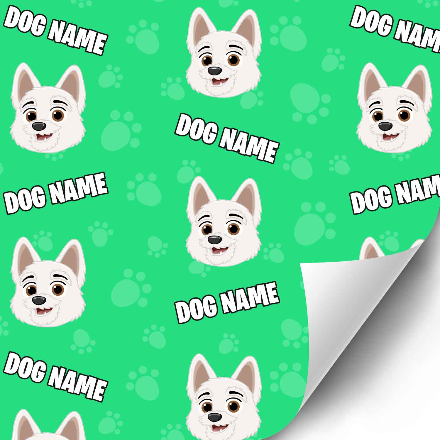 Your Dog Cartoon Personalized Wrapping Paper