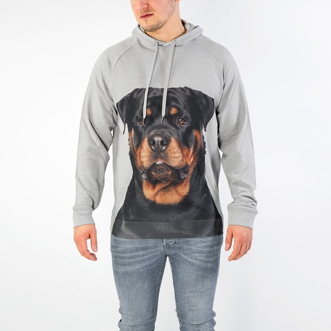 Customised Dog Face Mens Hoodie