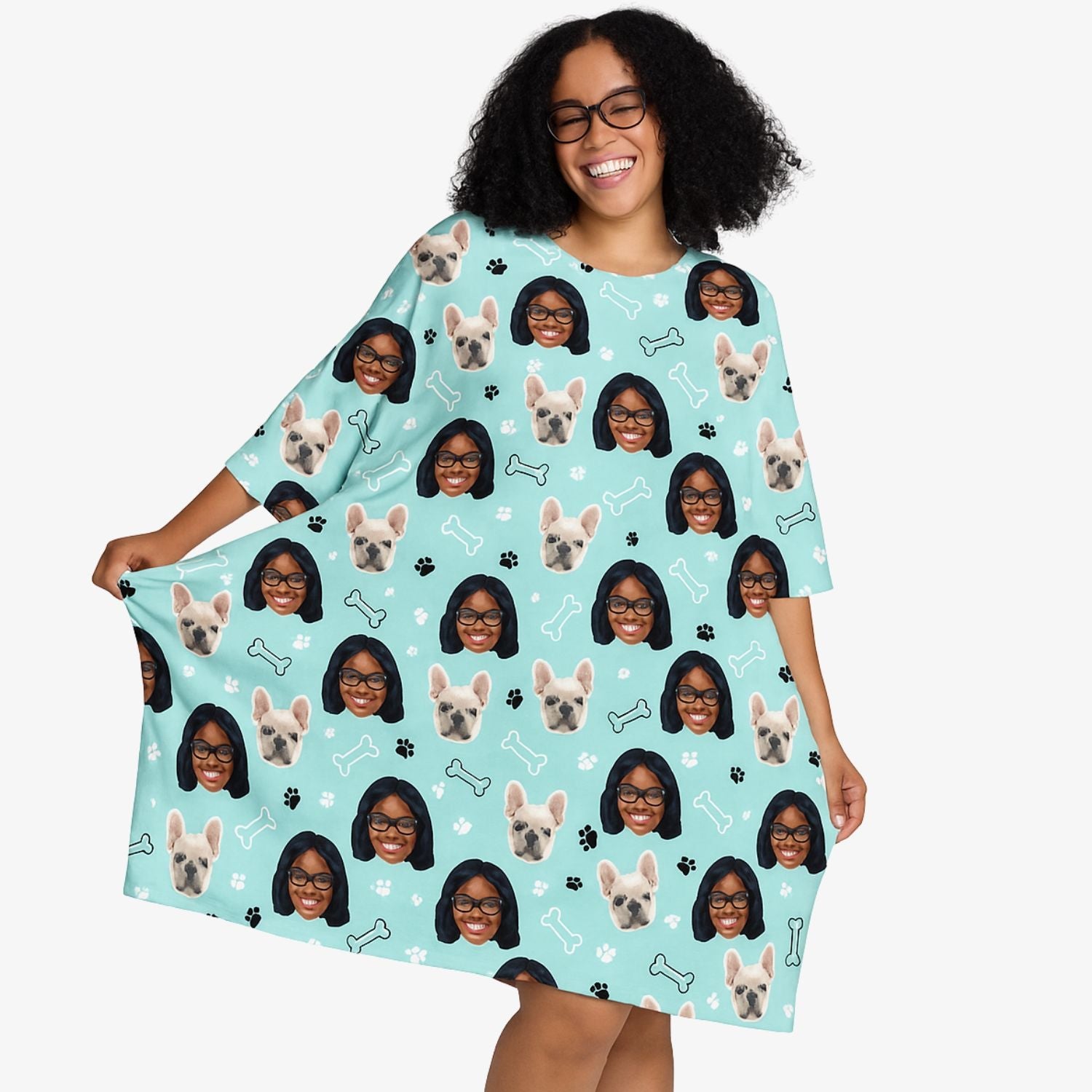 Doodle Paws & Bones Custom Sleep Tee