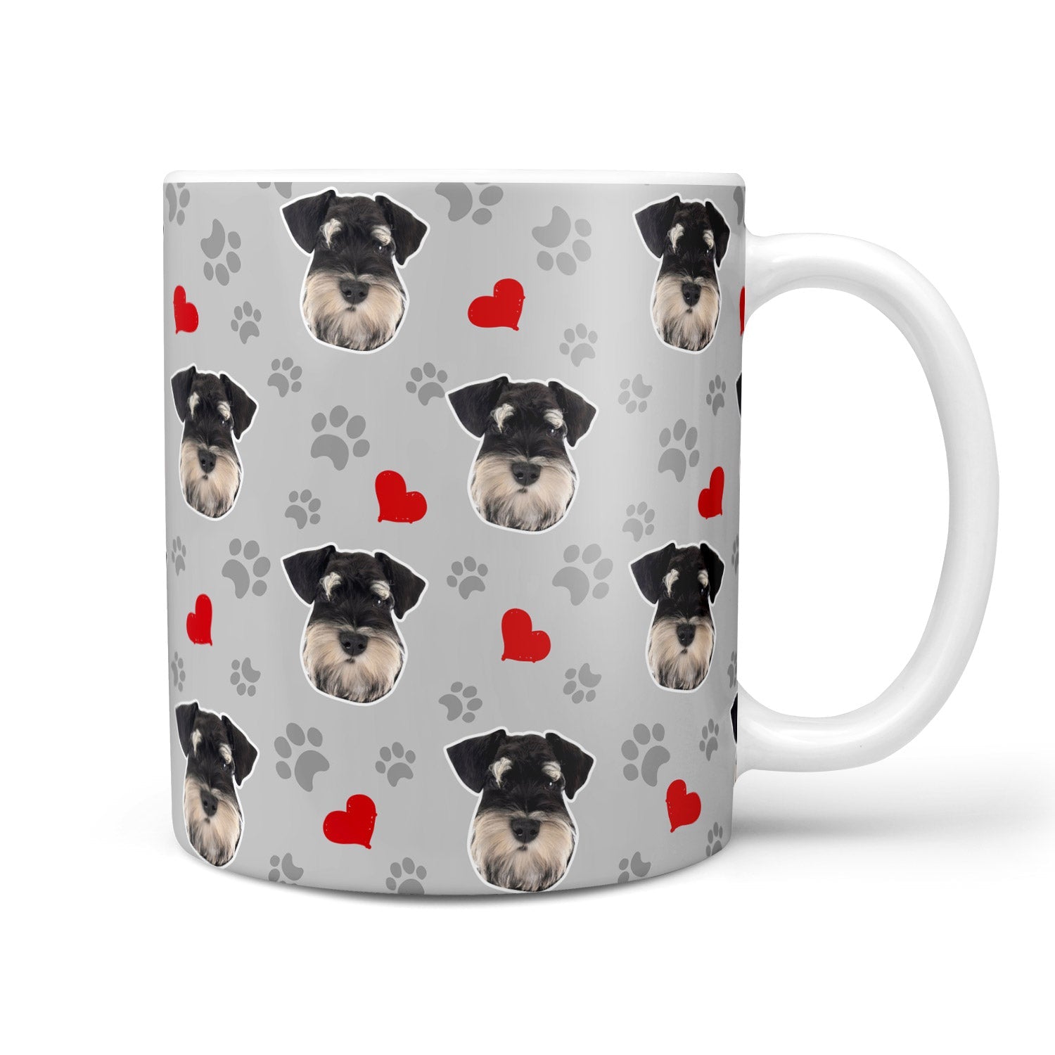 Paws and Hearts Personalized Dog Mug