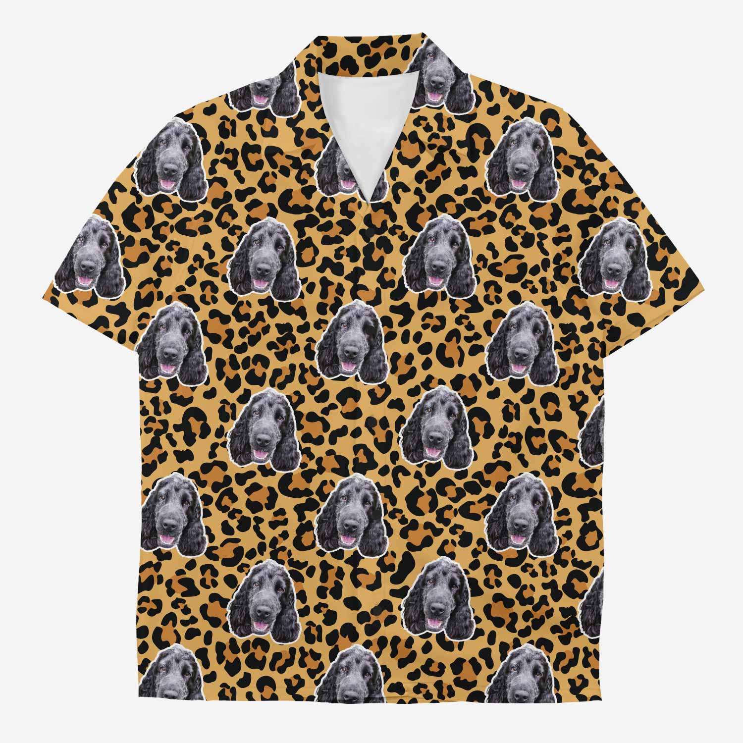 Your Dog Leopard Print Custom Hawaiian Shirt
